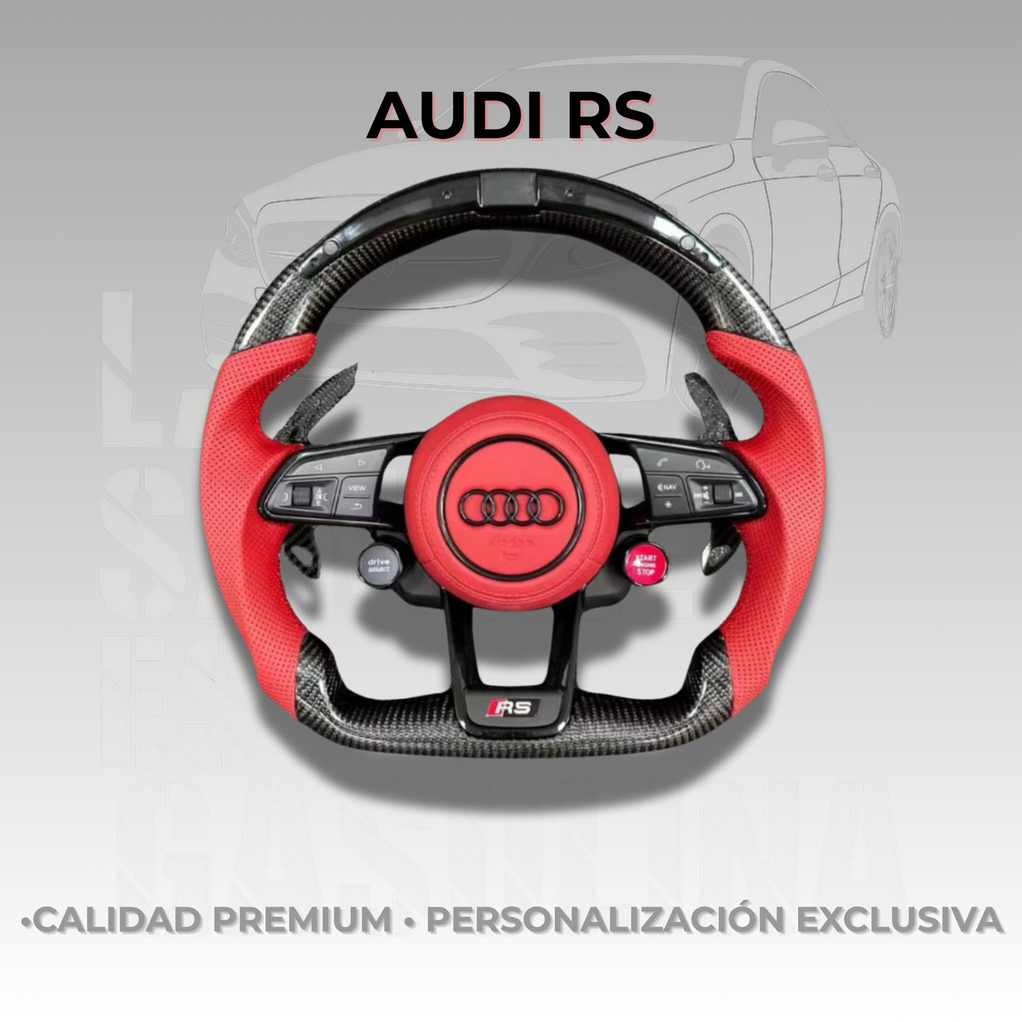 Volante Audi RS Carbon Red Edition LED