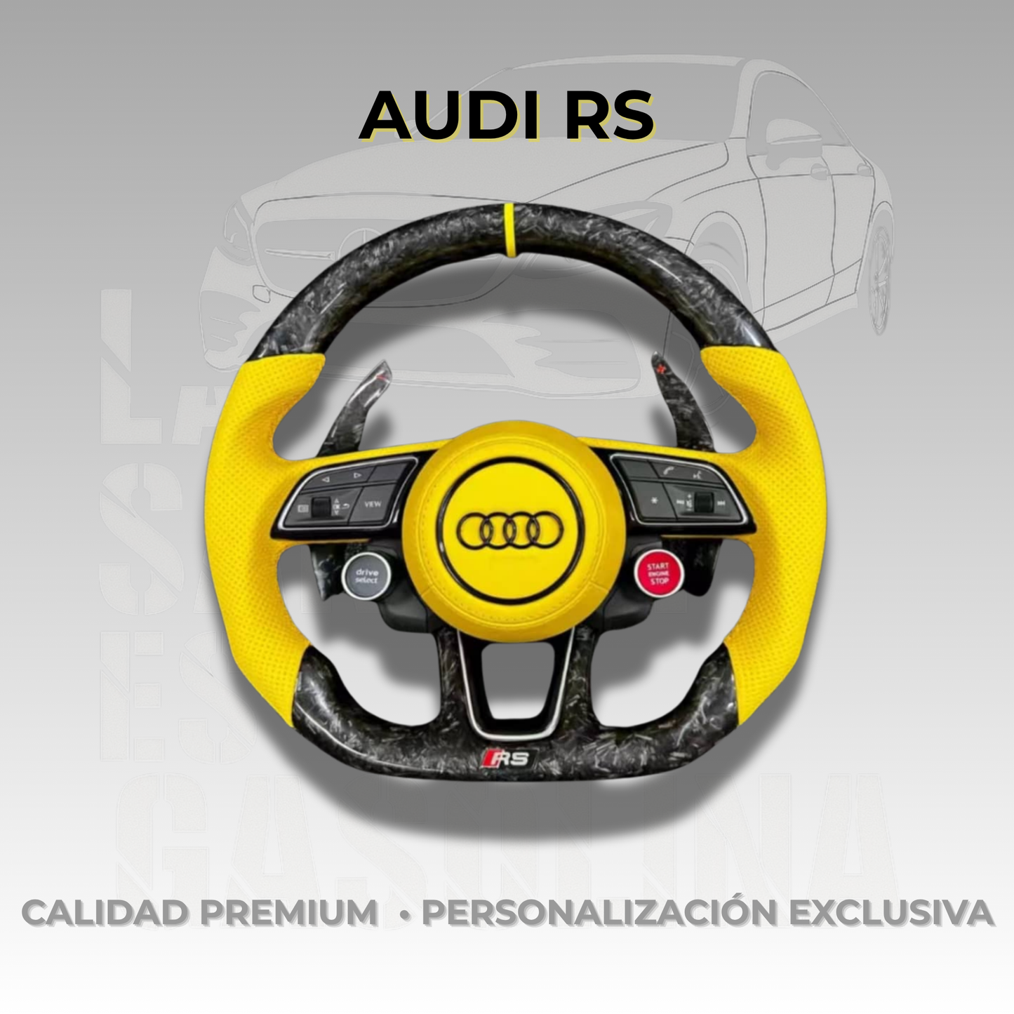 Volante Audi RS Carbon Yellow Edition
