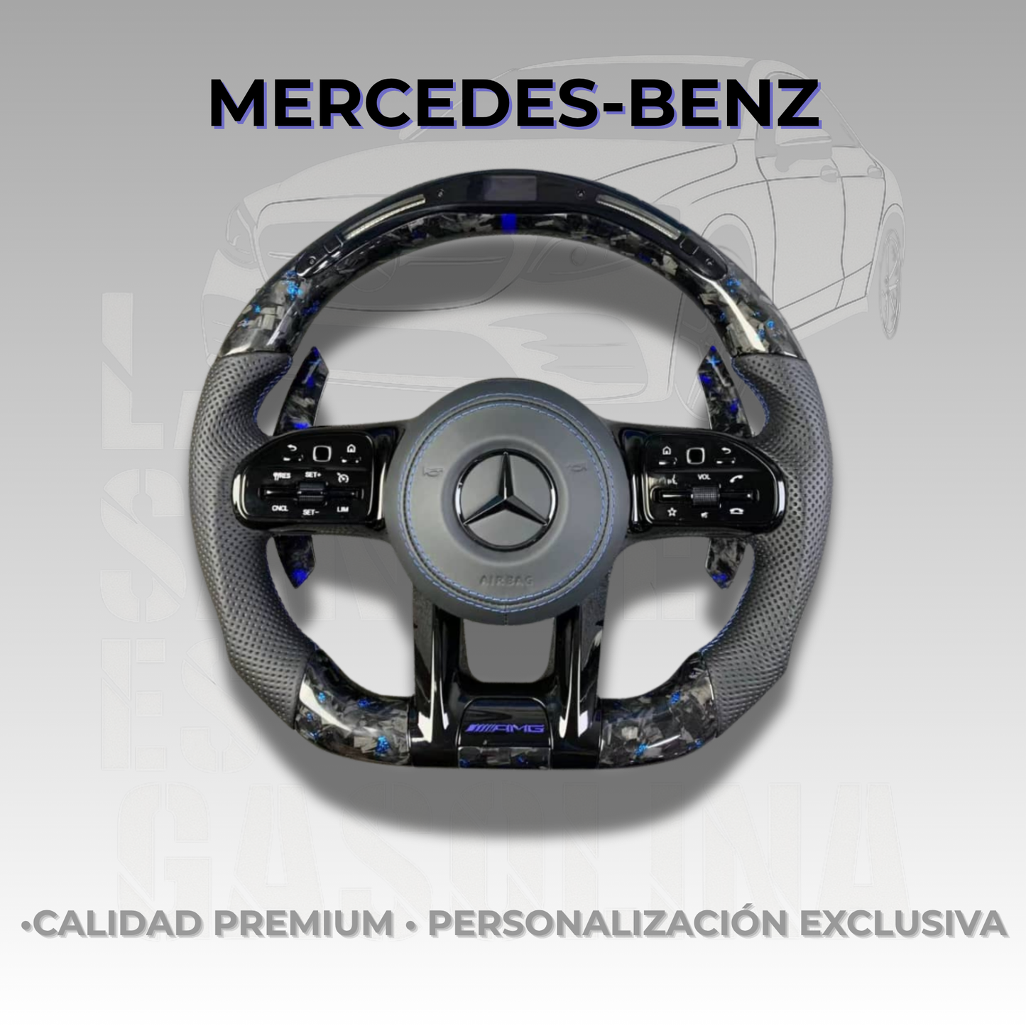 Volante Mercedes-Benz AMG Blue Carbon LED Edition