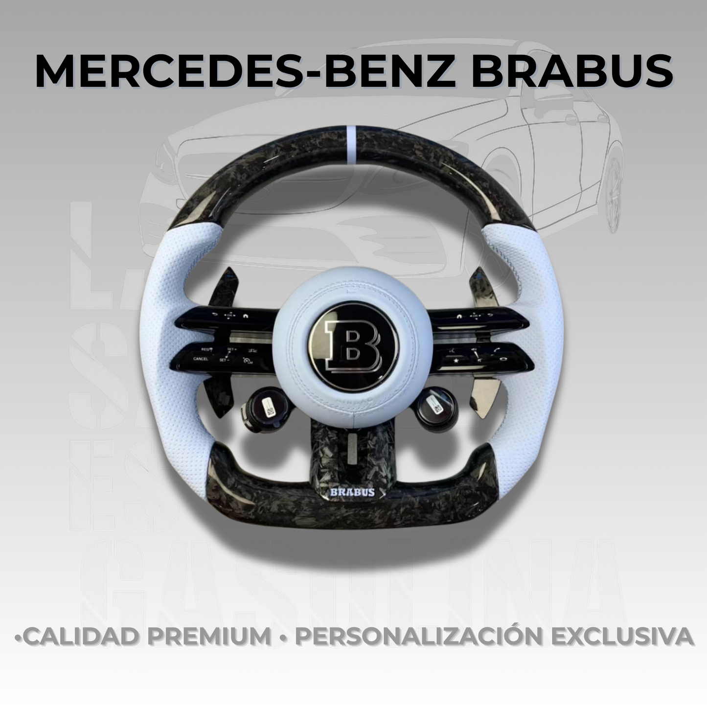 Volante Mercedes-Benz Brabus Carbon Sky Blue Edition