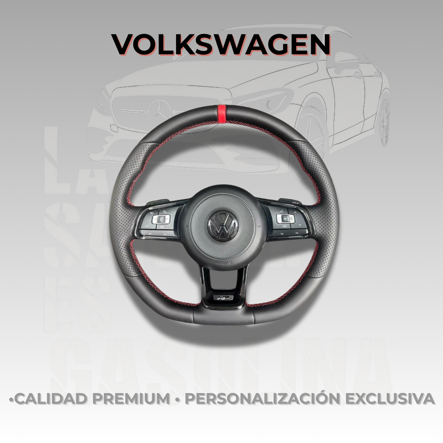 Volante Volkswagen Sport Black & Red Edition